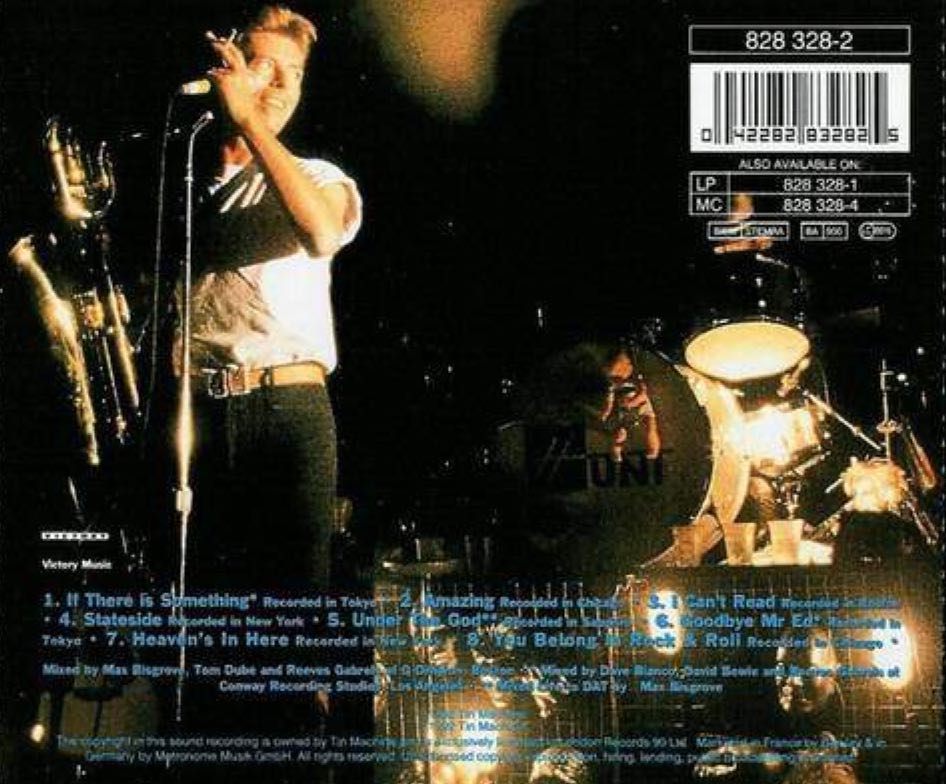 Live- Oy Vey, Baby - Tin Machine (CD) music collectible [Barcode 042282832825] - Main Image 2