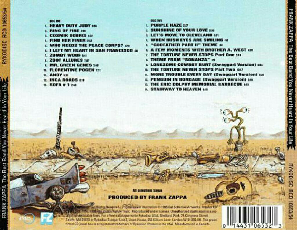 The Best Band You Never Heard In Your Life - Frank Zappa (CD - 131) music collectible [Barcode 014431065323] - Main Image 2