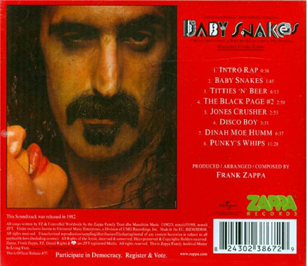 Baby Snakes - Zappa, Frank (CD - 37) music collectible [Barcode 014431053924] - Main Image 2