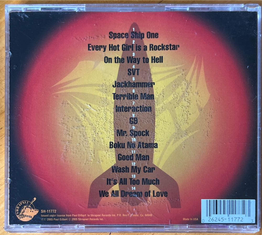 Spaceship One - Gilbert, Paul (CD) music collectible [Barcode 026245117723] - Main Image 2