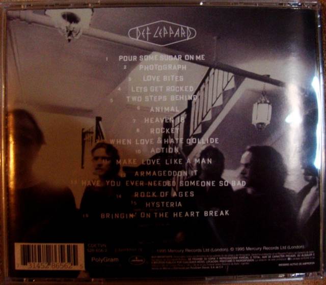 Vault - Greatest Hits 1980 - 1995 - Def Leppard (CD - 7313) music collectible [Barcode 600753068960] - Main Image 2