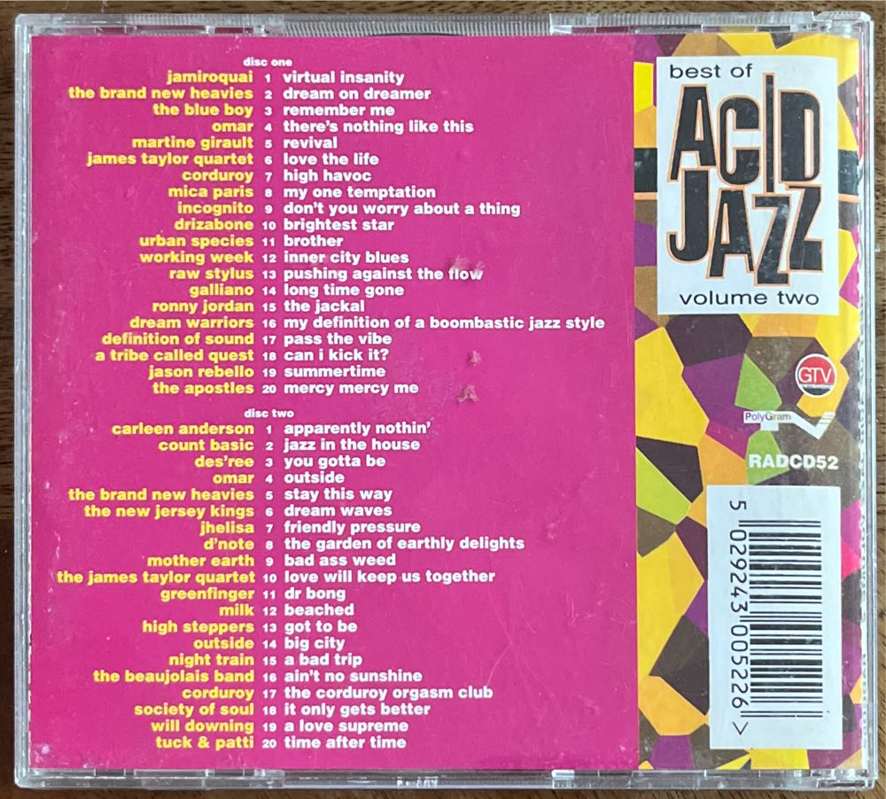 Acid Jazz Volume 2 - Various (CD) music collectible [Barcode 5029243005226] - Main Image 2