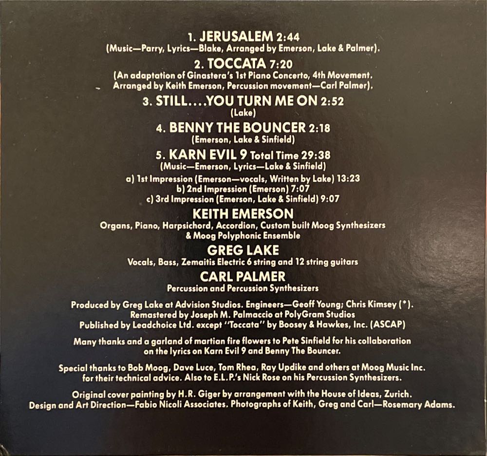 Brain Salad Surgery Deluxe Edition - Emerson, Lake & Palmer (CD) music collectible [Barcode 738348001525] - Main Image 2