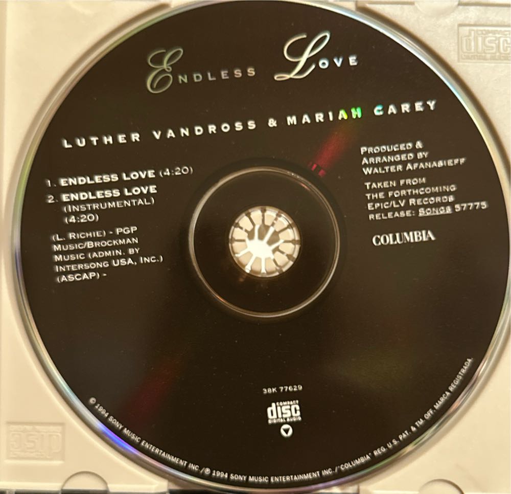 Endless Love - mariah carey & luther vandross (Cassette) music collectible [Barcode 098707762925] - Main Image 3