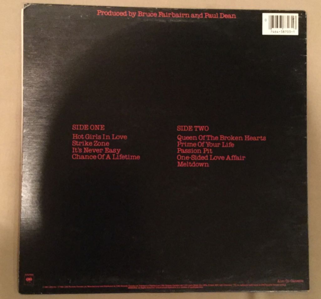 Keep It Up - Loverboy (12”) music collectible [Barcode 074643870313] - Main Image 2