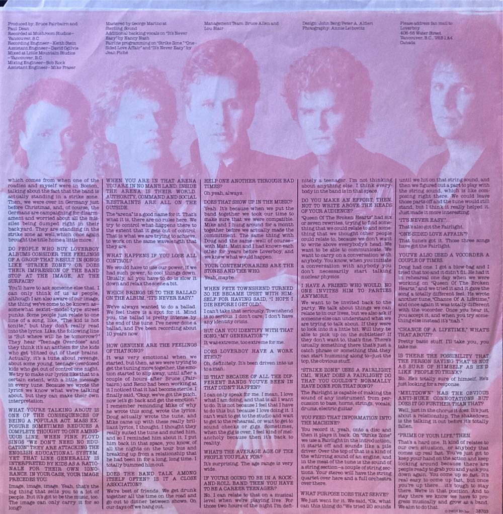 Keep It Up - Loverboy (12”) music collectible [Barcode 074643870313] - Main Image 4