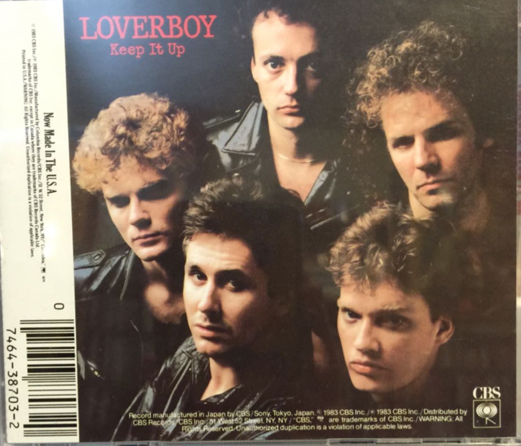 Keep It Up - Loverboy (CD - 38) music collectible [Barcode 074643870320] - Main Image 2