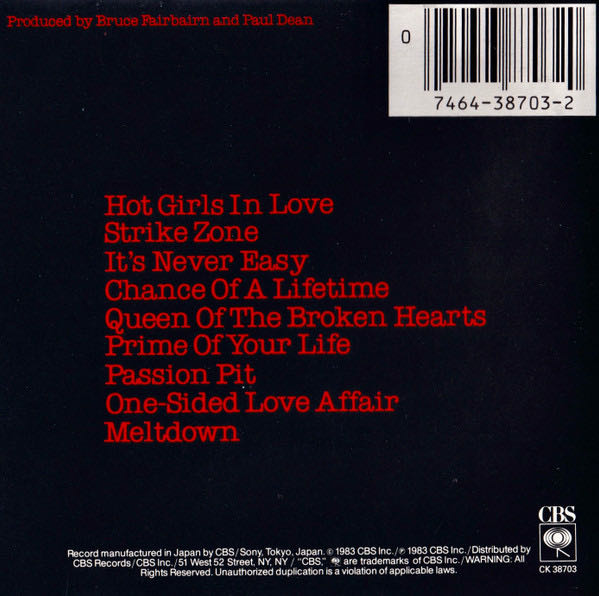 Keep It Up - Loverboy (CD - 38) music collectible [Barcode 074643870320] - Main Image 4