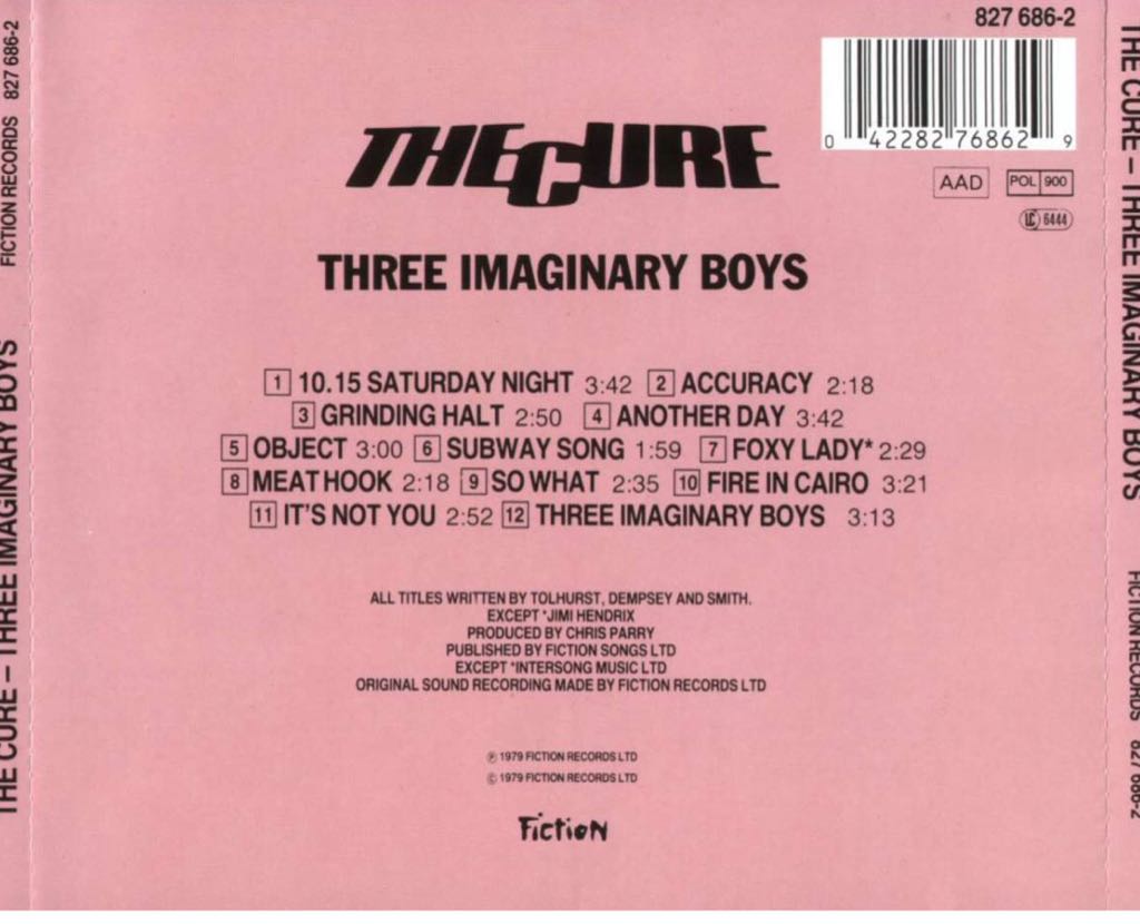 Three Imaginary Boys - Cure, The (CD - 33:44) music collectible [Barcode 042282768629] - Main Image 2