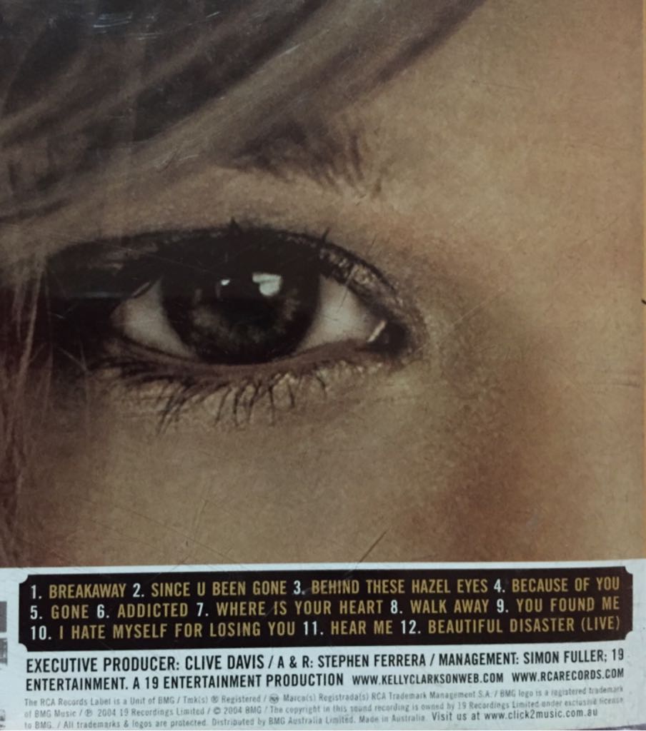 Breakaway - Clarkson, Kelly (CD - 45) music collectible [Barcode 828766450927] - Main Image 2