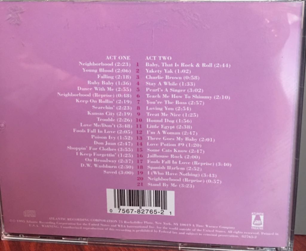 Smokey Joe’s Cafe - Cast [Musicals-Broadway] (CD) music collectible [Barcode 075678276521] - Main Image 2