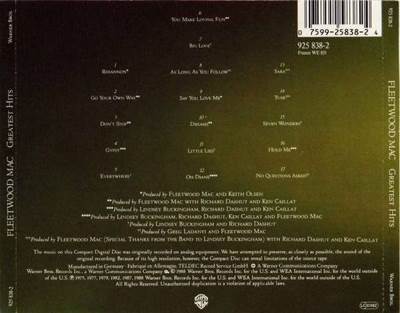 Greatest Hits - Fleetwood Mac (CD - 64) music collectible [Barcode 9325583039928] - Main Image 2
