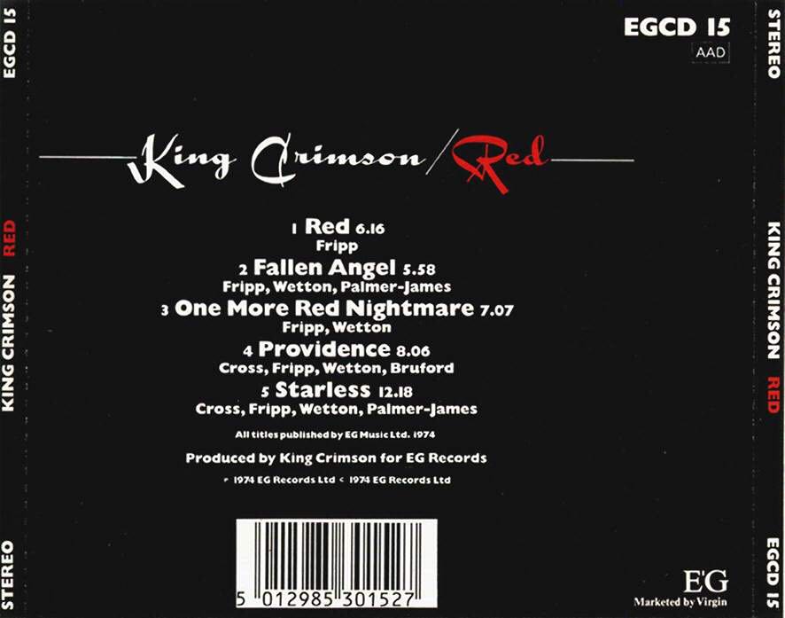 Red - King Crimson (12”) music collectible [Barcode 5012985301527] - Main Image 2