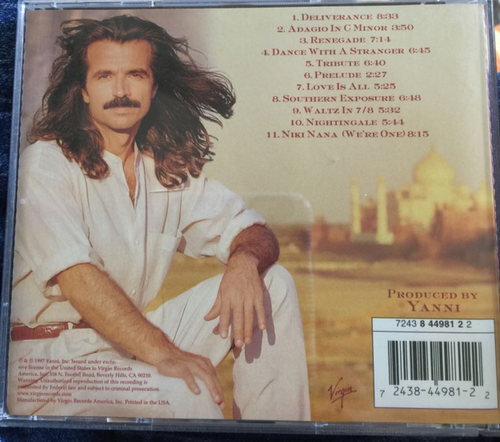 Tribute (Live at the Taj Mahal & Forbidden City, 1997) (MP3) - Yanni (CD - 67) music collectible [Barcode 724384498122] - Main Image 2