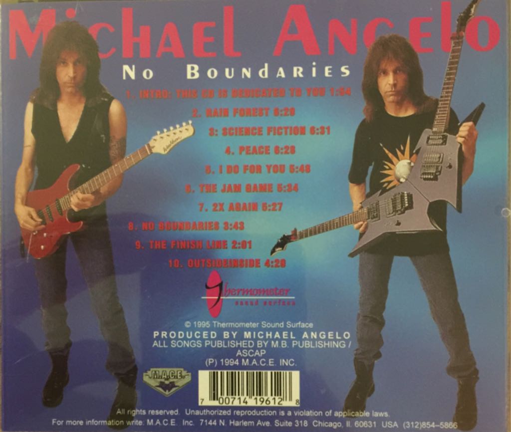 No Boundaries - Michael Angelo (CD - 48) music collectible - Main Image 2