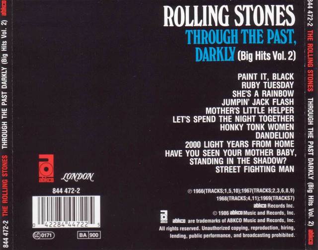 Through The Past Darkly (Big Hits Vol.2) - Rolling Stones (CD - 38) music collectible [Barcode 042284447225] - Main Image 2