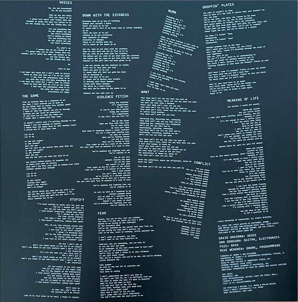 The Sickness - Disturbed (12” - 47) music collectible [Barcode 093624928287] - Main Image 4
