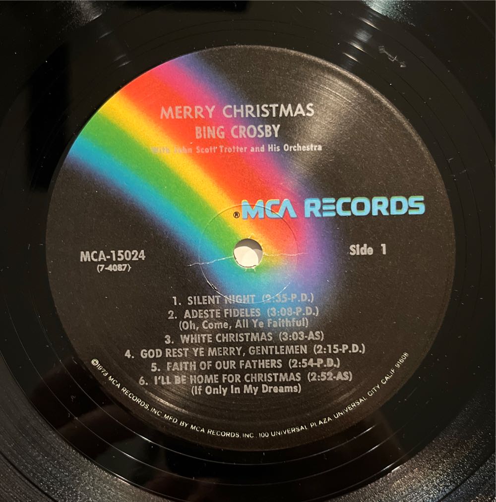 Merry Christmas - Bing Crosby (12” - 38:57) music collectible - Main Image 3