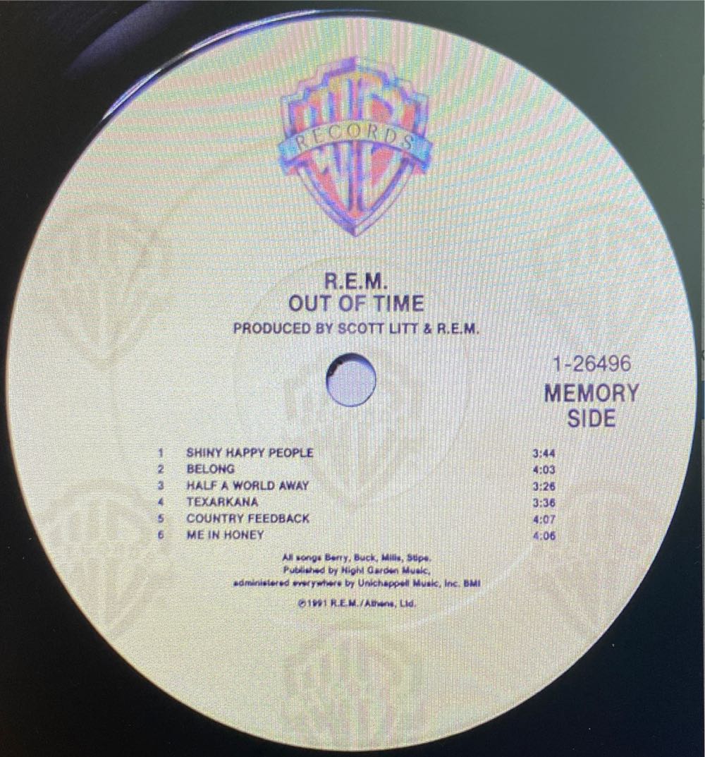 Out Of Time - R.E.M. (12”) music collectible [Barcode 075992649612] - Main Image 4
