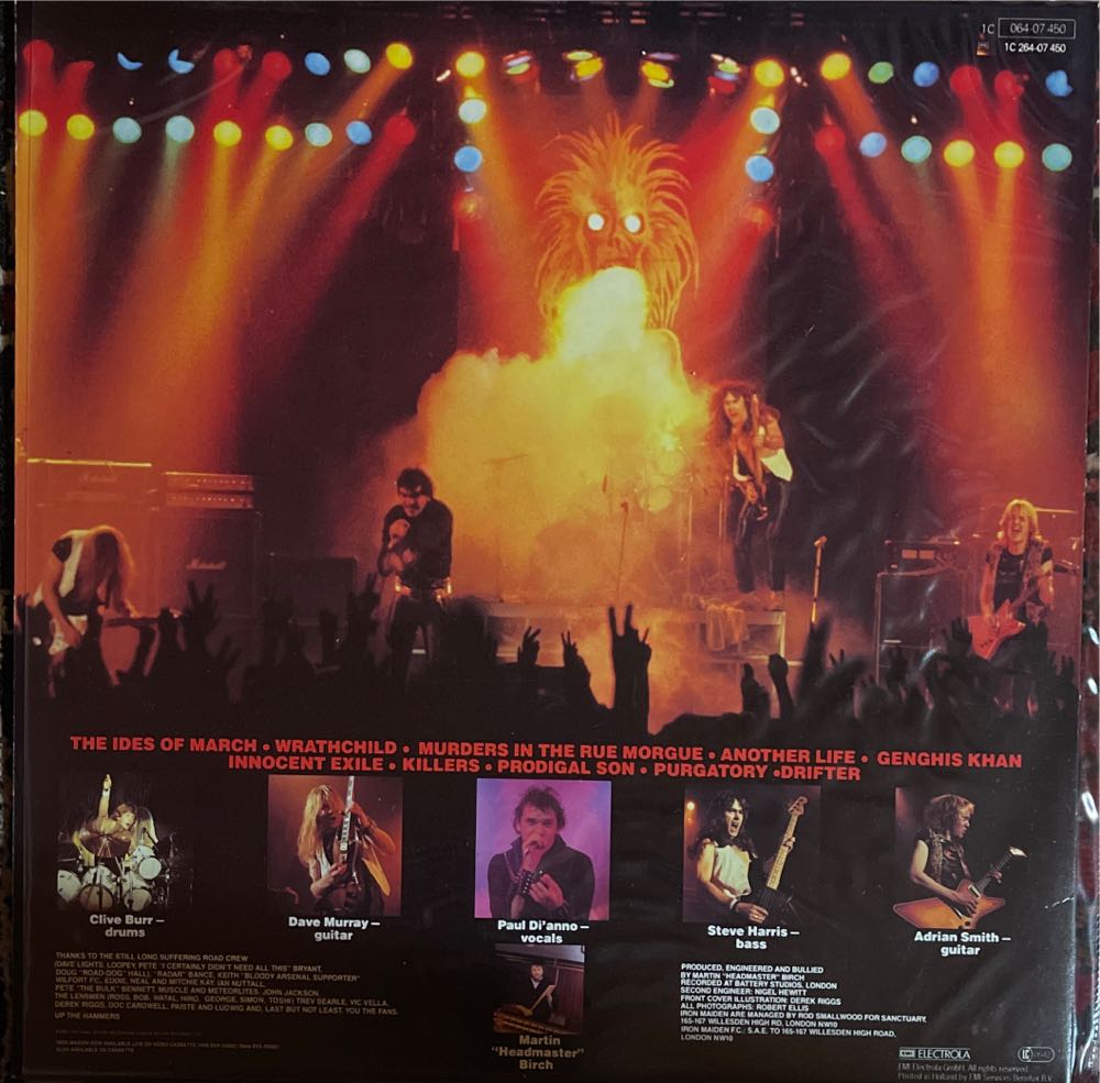 Killers - Iron Maiden (Cassette - 3818) music collectible [Barcode 077771214141] - Main Image 2