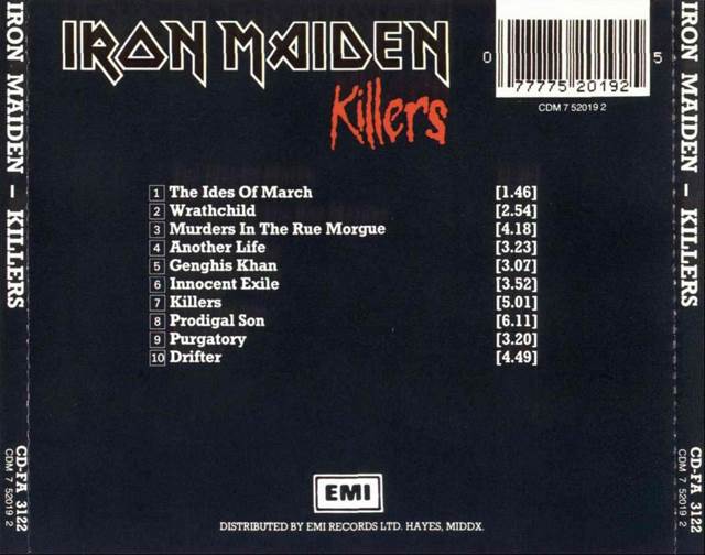 Killers - Iron Maiden (CD - 41) music collectible [Barcode 696998620926] - Main Image 2