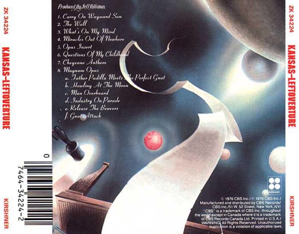 Leftoverture - Kansas (CD - 4340) music collectible [Barcode 061213342240] - Main Image 2