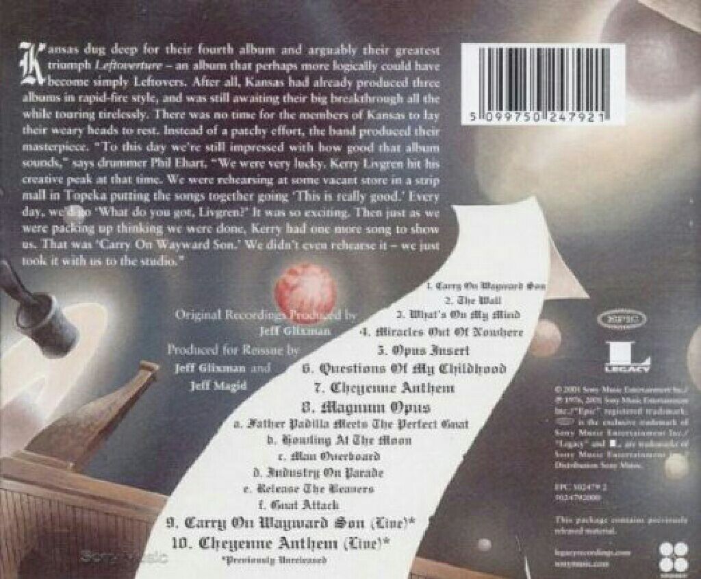 Leftoverture - Kansas (CD) music collectible - Main Image 2