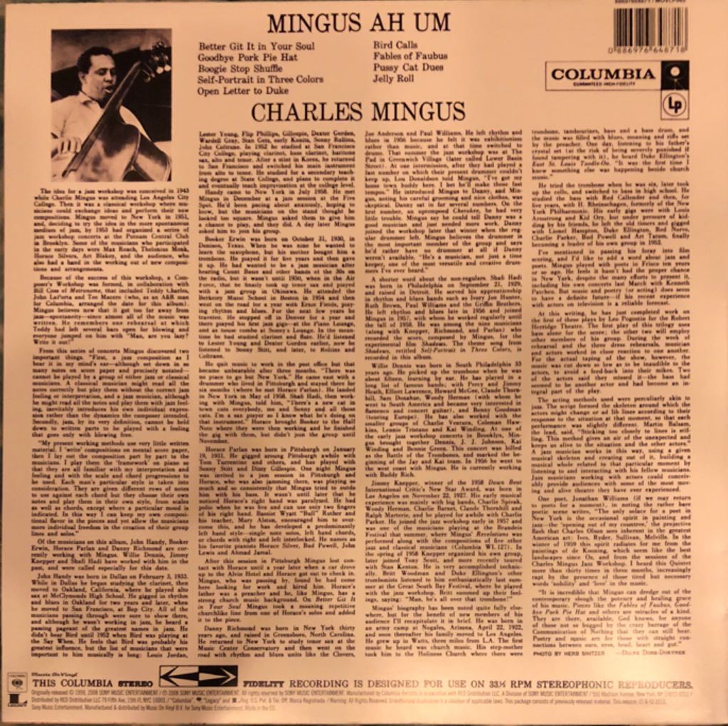 Mingus Ah Um - Mingus, Charles (12”) music collectible [Barcode 886976648718] - Main Image 2
