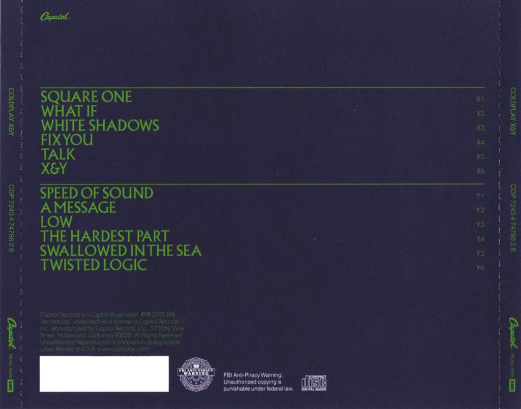 X&Y - Coldplay (CD) music collectible - Main Image 2
