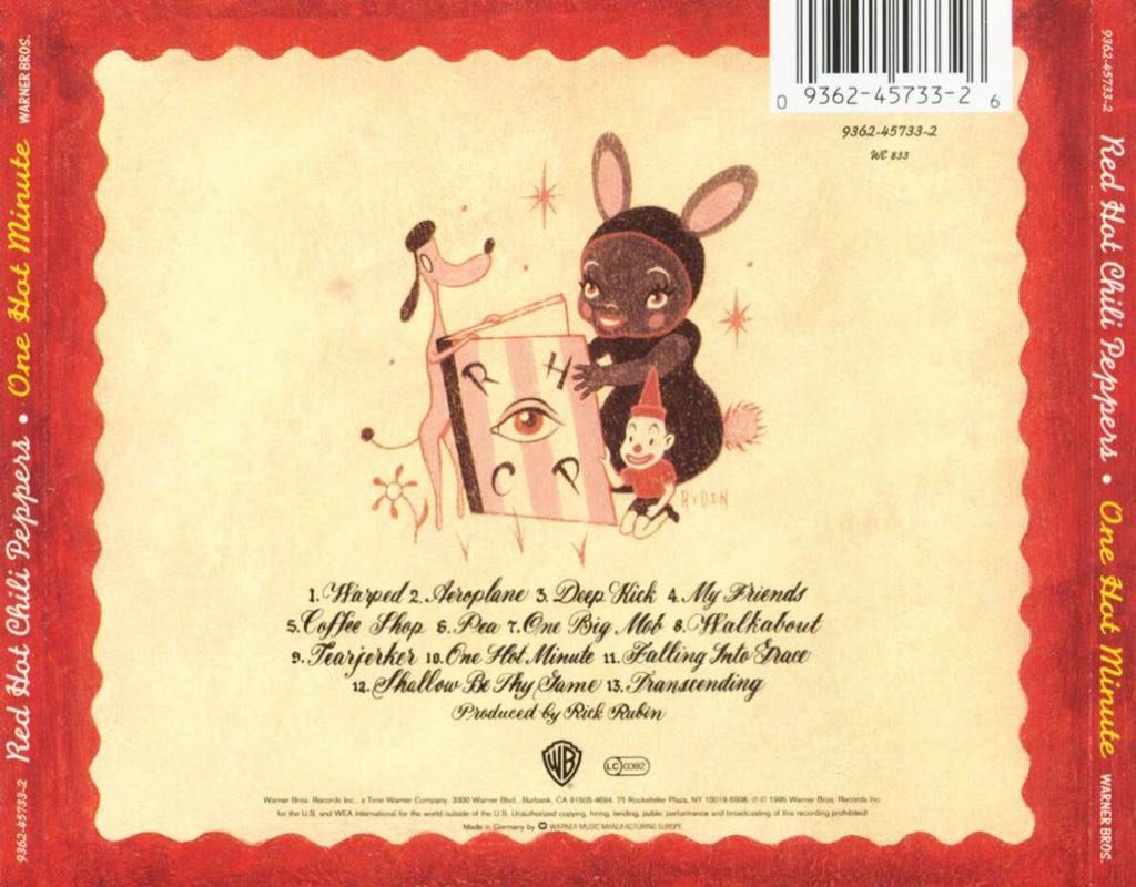 One Hot Minute - Red Hot Chili Peppers (CD - 6117) music collectible [Barcode 777499306448] - Main Image 2