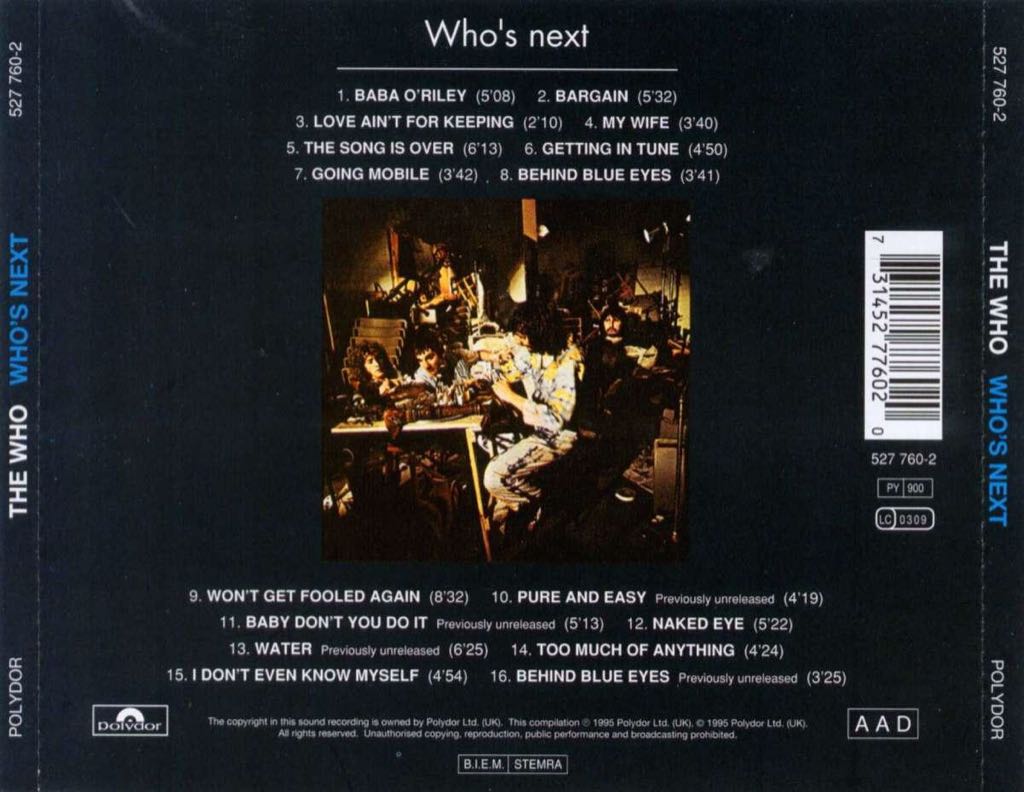 Who’s Next - Who (CD) music collectible - Main Image 2