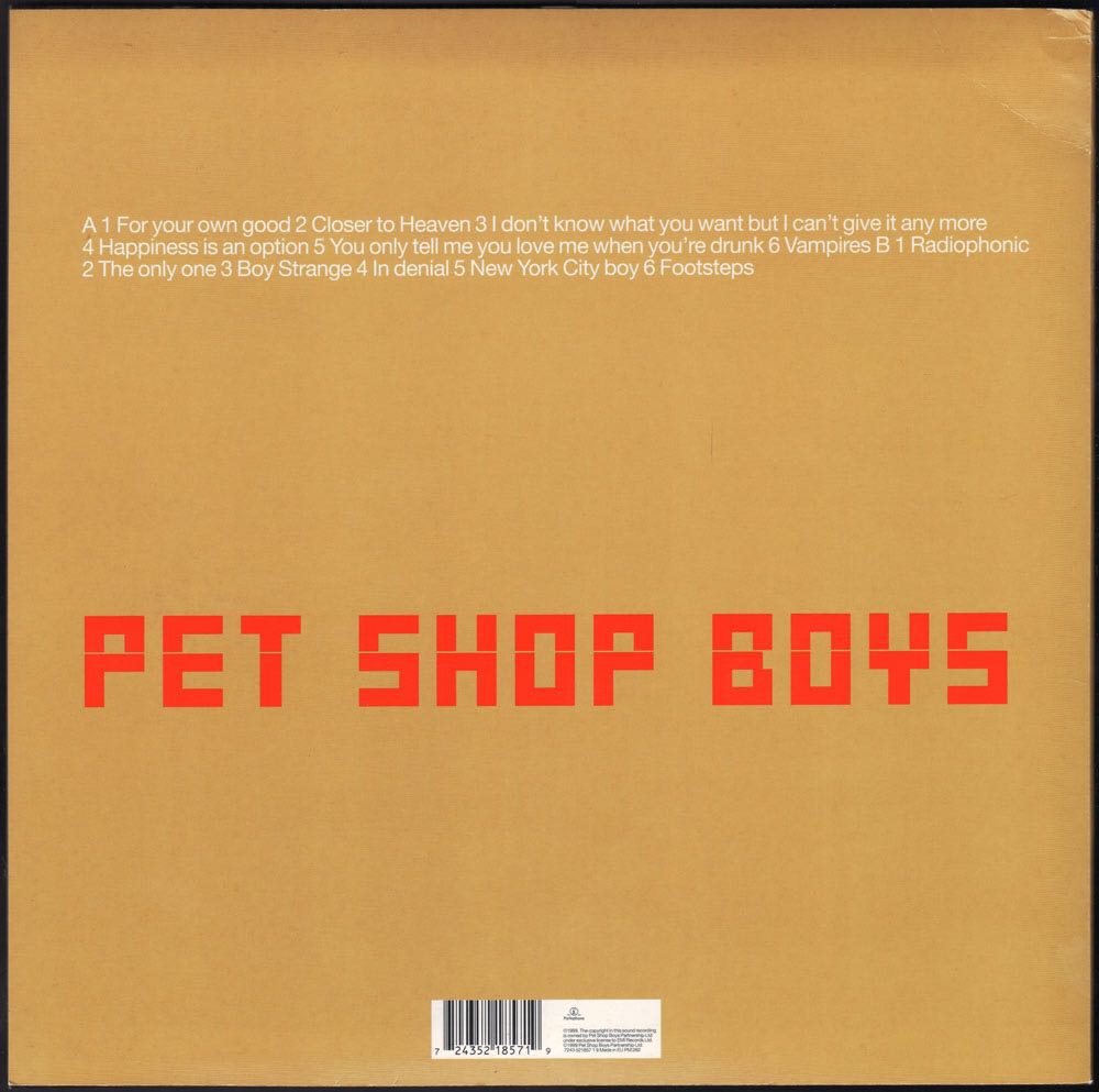 Nightlife - Pet Shop Boys (12”) music collectible [Barcode 190295944056] - Main Image 2