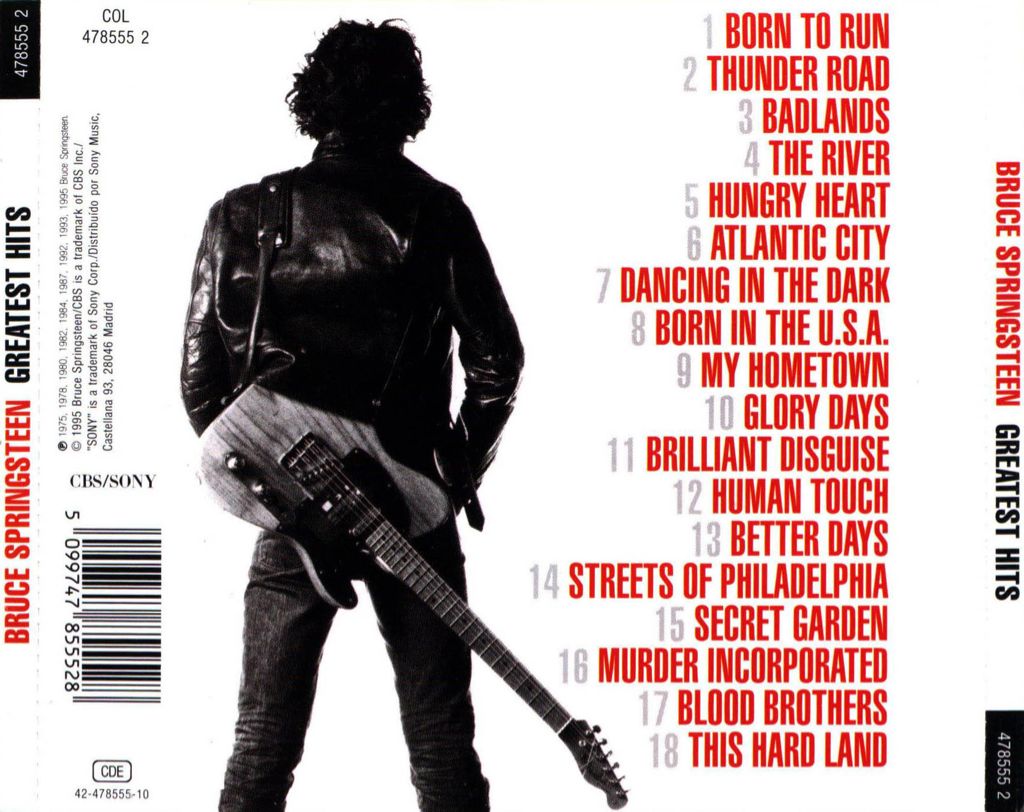 Greatest Hits - Springsteen, Bruce (CD - 7635) music collectible [Barcode 074646706022] - Main Image 2