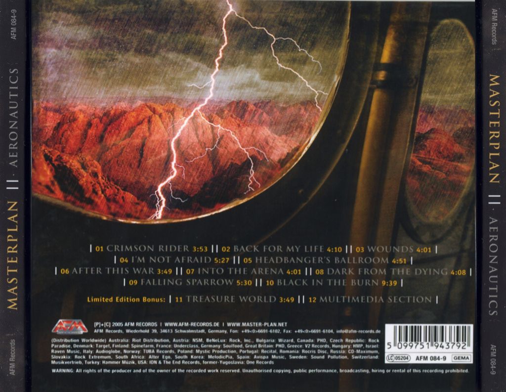 Aeronautics - Masterplan (CD - 49) music collectible [Barcode 5099751943723] - Main Image 2