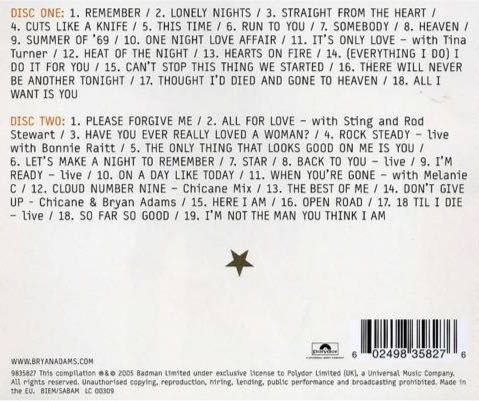 Anthology - Bryan Adams (CD) music collectible [Barcode 602498358276] - Main Image 2