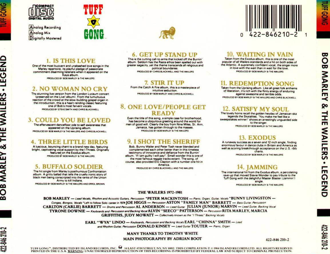 Legend - Bob Marley (CD) music collectible - Main Image 2