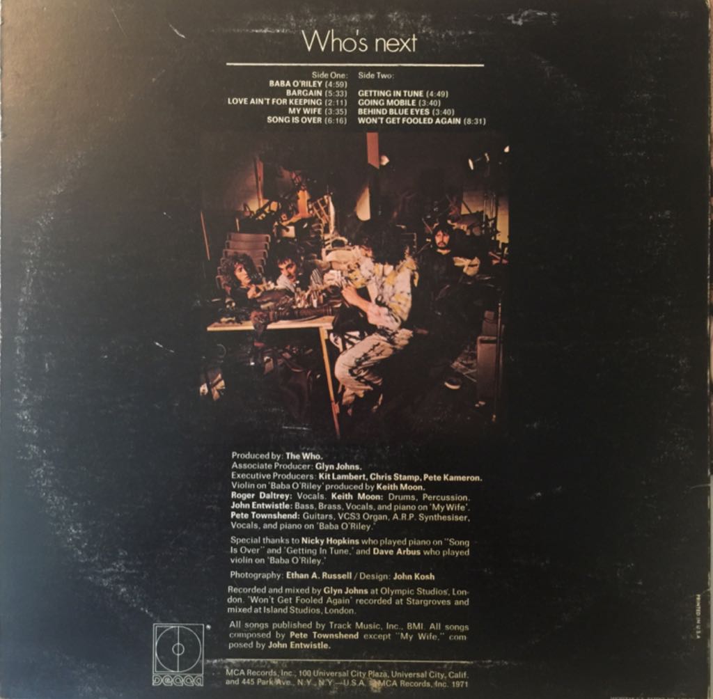 Who’s Next - Who, The ‎ (CD) music collectible [Barcode 0042281365119] - Main Image 2