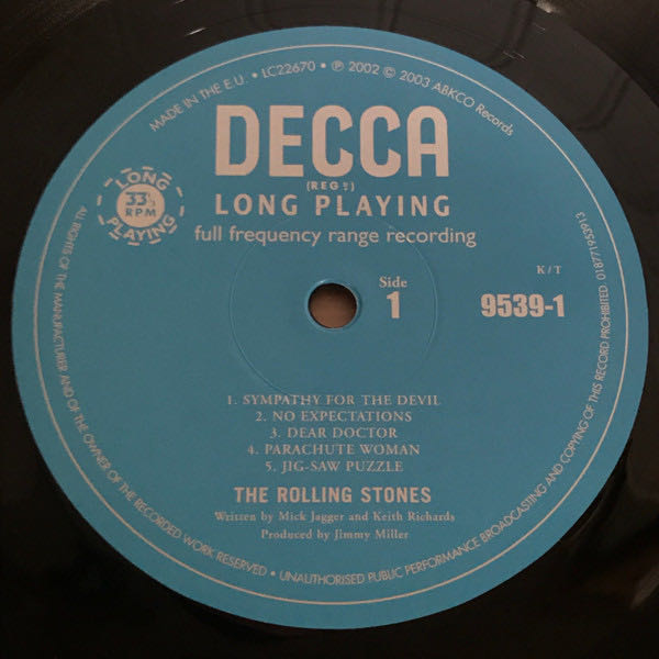 Beggars Banquet - Rolling Stones, The (12” - 39) music collectible [Barcode 018771953913] - Main Image 3