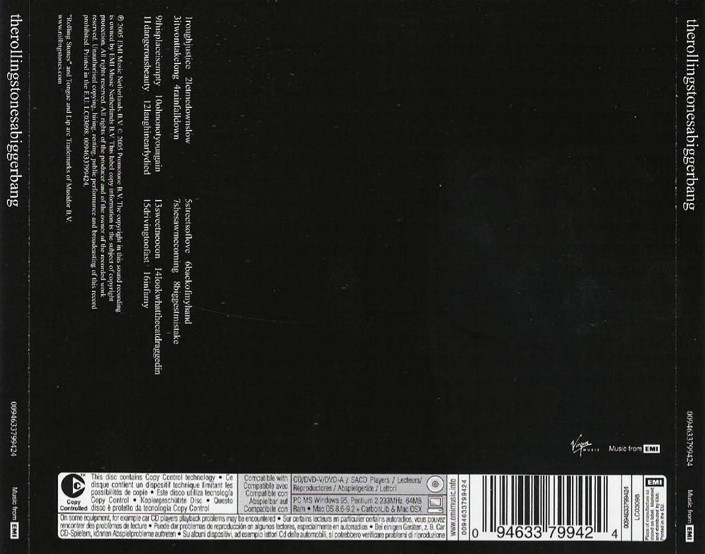 A Bigger Bang - Rolling Stones The (CD - 64) music collectible [Barcode 094634120029] - Main Image 2