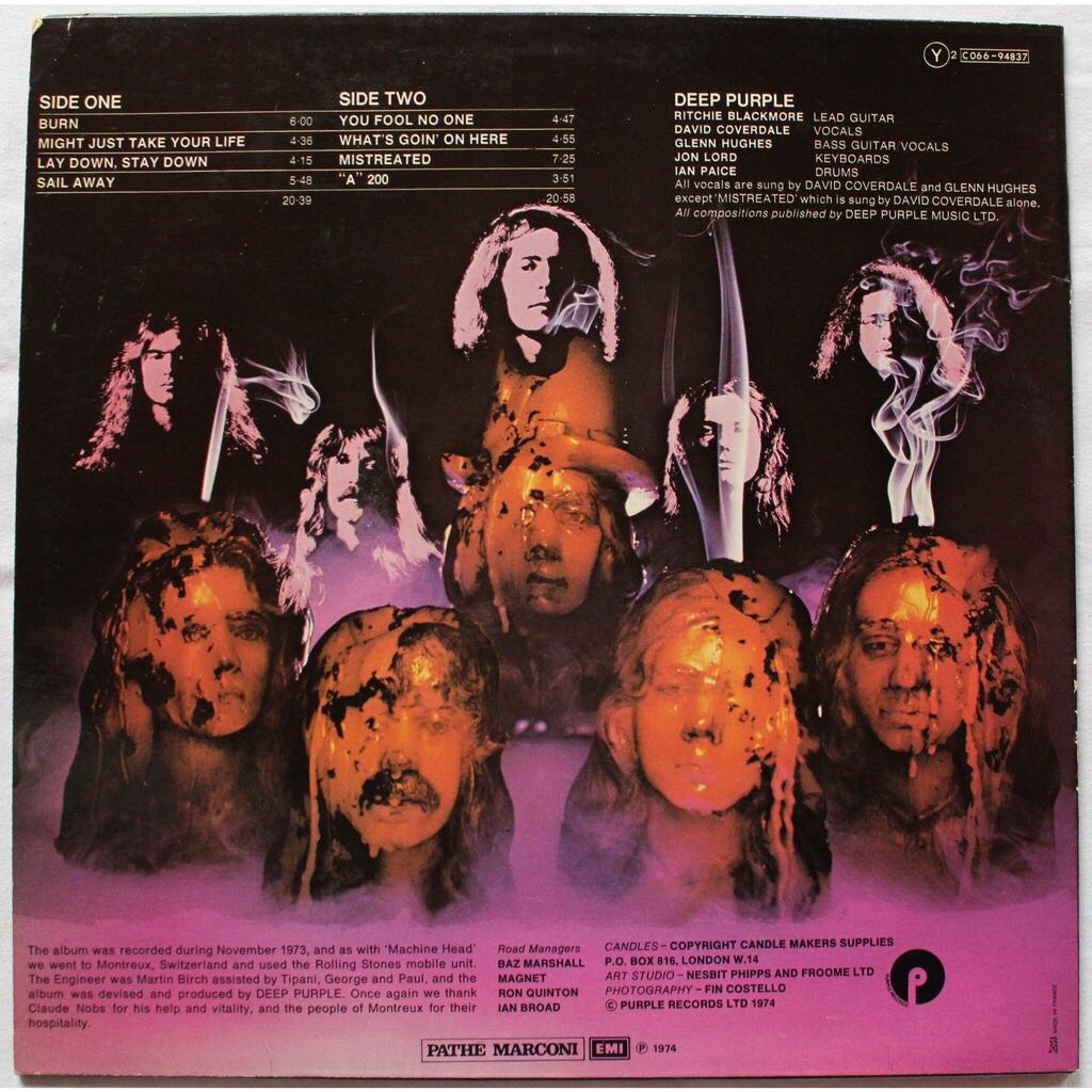 Burn - Deep Purple (CD) music collectible [Barcode 724347359224] - Main Image 2