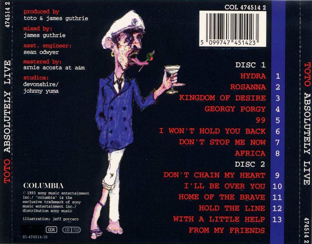 Absolutely Live - Toto (CD) music collectible [Barcode 766483242329] - Main Image 2