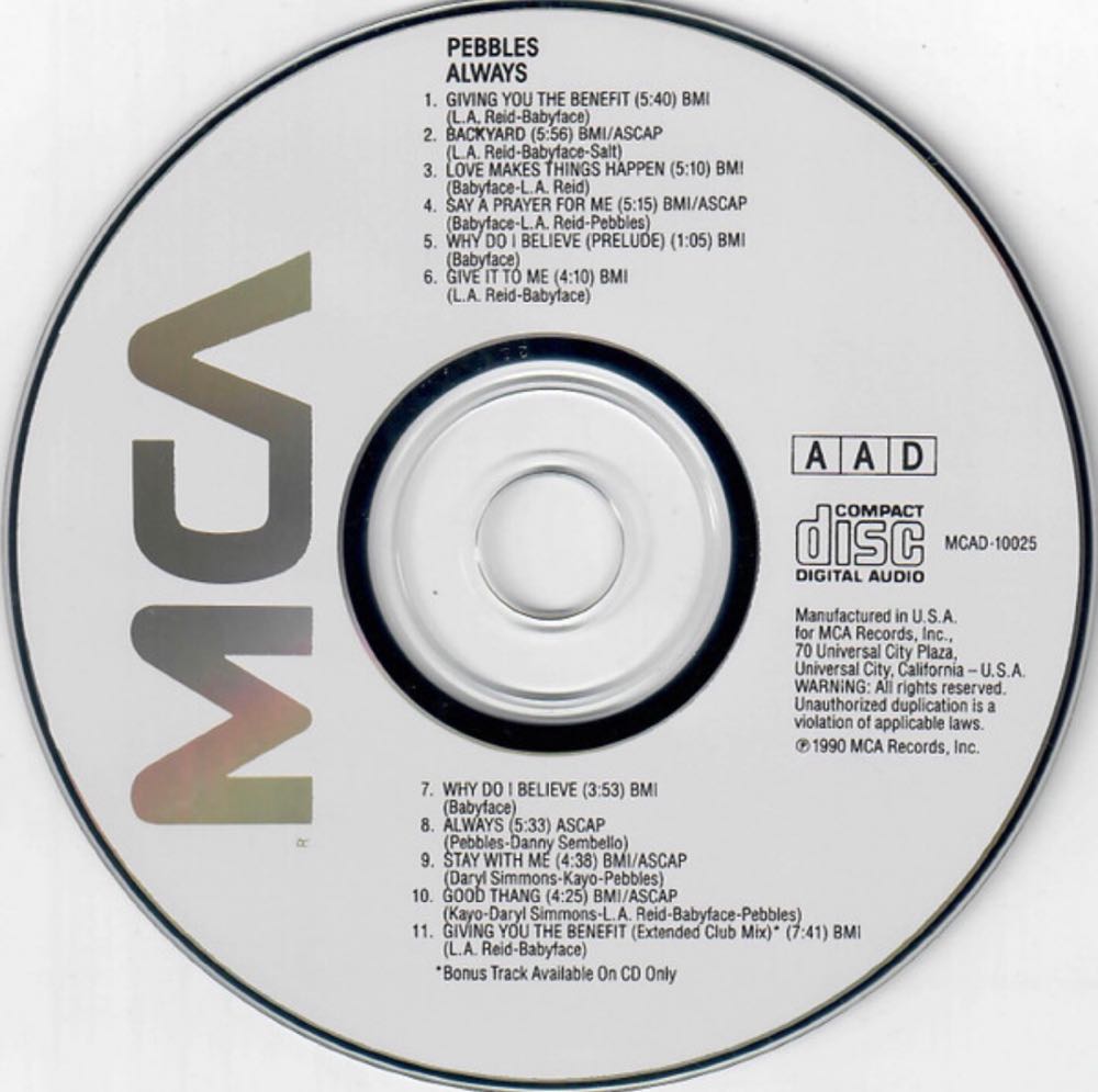 Always - Pebbles (CD - 53) music collectible [Barcode 008811002527] - Main Image 3
