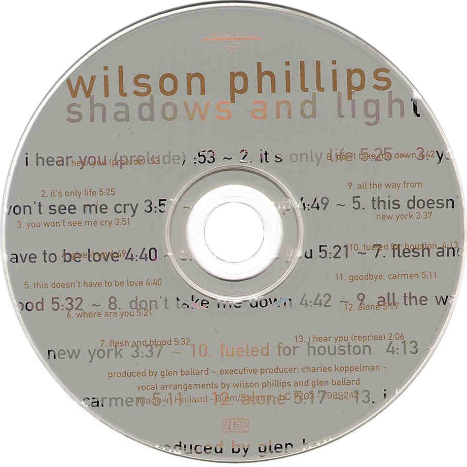 Shadows And Light - Wilson Phillips (CD - 56) music collectible [Barcode 077779892426] - Main Image 4