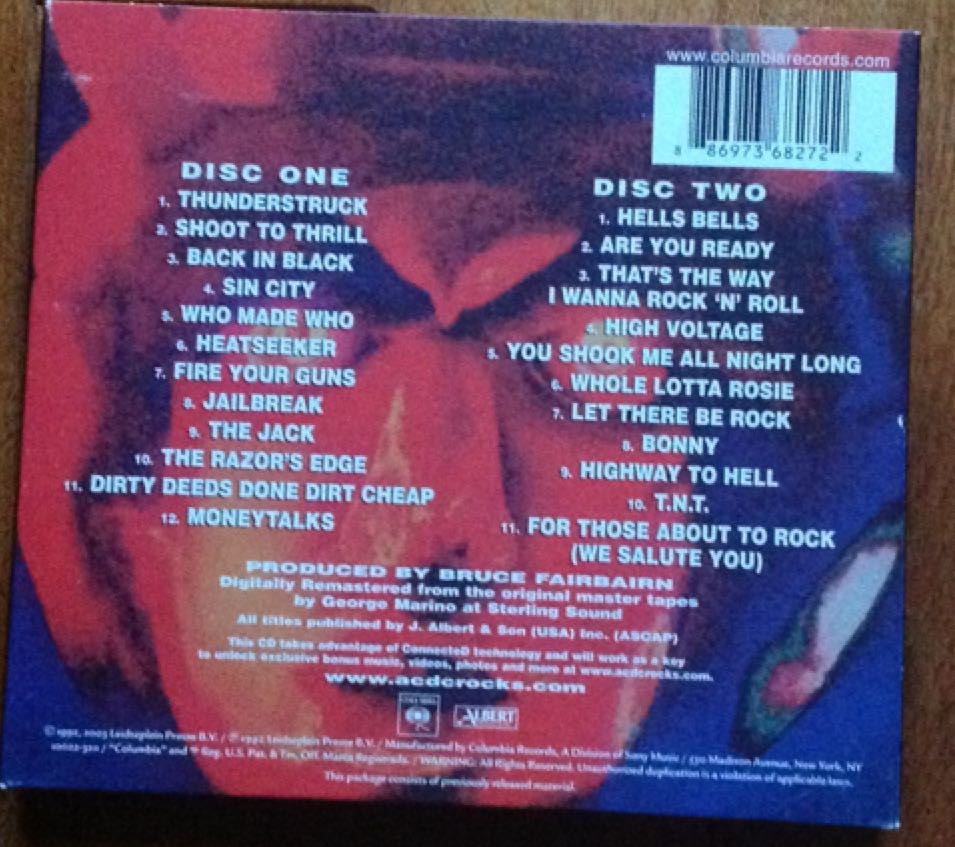 Live - AC/DC (CD - 62) music collectible [Barcode 886973682722] - Main Image 2