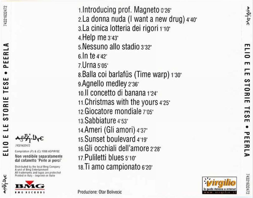 Peerla - Elio E Le Storie Tese (CD) music collectible [Barcode 743217722425] - Main Image 2