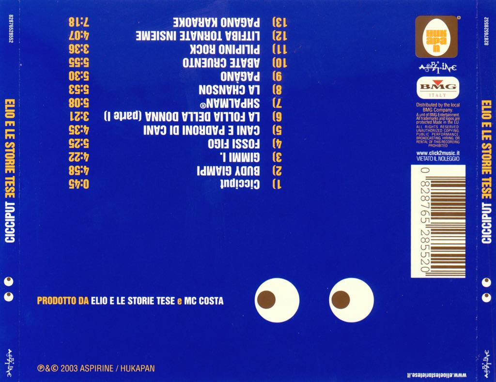 Cicciput - Elio E Le Storie Tese (CD) music collectible [Barcode 828765285520] - Main Image 2