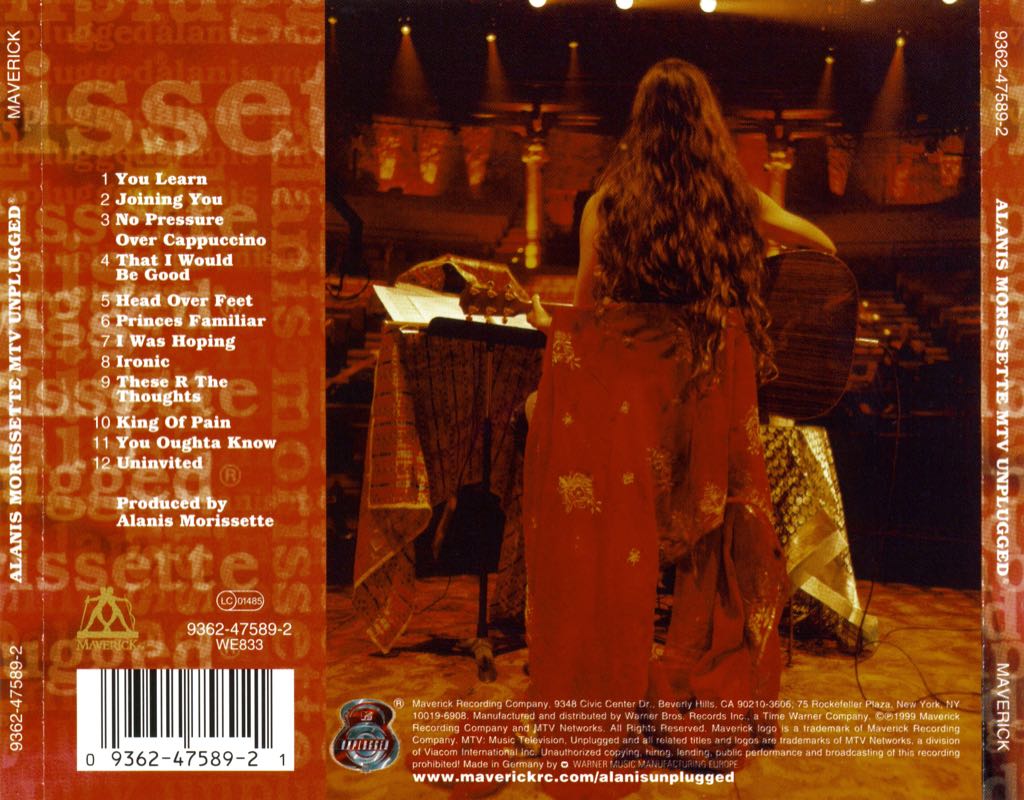 MTV Unplugged - Morissette, Alanis (MP3) music collectible [Barcode 6001208876934] - Main Image 2