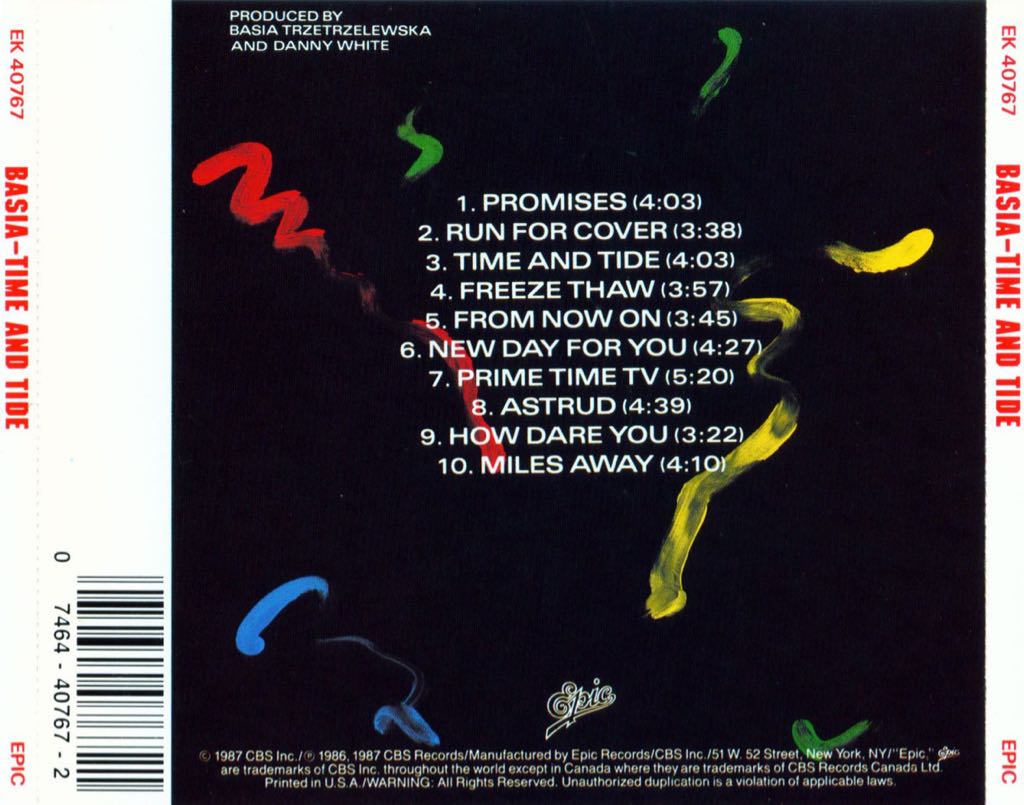 Time and Tide - Basia (CD) music collectible [Barcode 020831368025] - Main Image 2