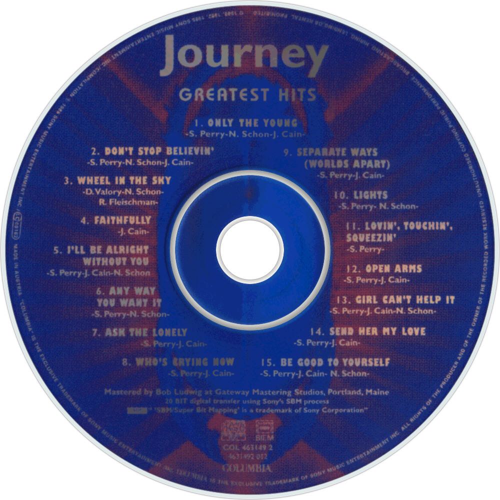 Greatest Hits - Journey (12”) music collectible [Barcode 0886977844218] - Main Image 2