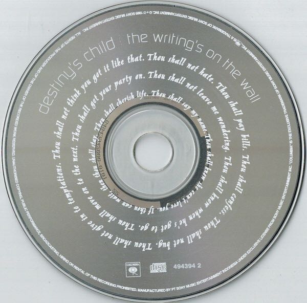 The Writing’s On The Wall - Destiny’s Child (CD - 70) music collectible [Barcode 5099749439450] - Main Image 4